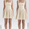 Isadora Mini-Kleid mit Lebkuchen-Gingham-Muster Isadora Mini-Kleid mit Lebkuchen-Gingham-Muster