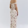 Isis Vintage cremefarbenes Maxikleid mit Blumenprint und Korsett Isis Vintage cremefarbenes Maxikleid mit Blumenprint und Korsett