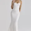 Isorella Weißer Maxirock aus Baumwolle mit Broderie Anglaise Isorella Weißer Maxirock aus Baumwolle mit Broderie Anglaise