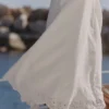 Isorella Weißer Maxirock aus Baumwolle mit Broderie Anglaise Isorella Weißer Maxirock aus Baumwolle mit Broderie Anglaise