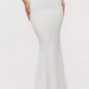 Isorella Weißer Maxirock aus Baumwolle mit Broderie Anglaise Isorella Weißer Maxirock aus Baumwolle mit Broderie Anglaise