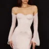 Isra Kristall-Satin-Korsetts-Minikleid Isra Kristall-Satin-Korsetts-Minikleid