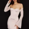 Isra Kristall-Satin-Korsetts-Minikleid Isra Kristall-Satin-Korsetts-Minikleid