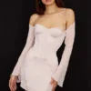 Isra Kristall-Satin-Korsetts-Minikleid Isra Kristall-Satin-Korsetts-Minikleid
