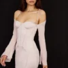 Isra Kristall-Satin-Korsetts-Minikleid Isra Kristall-Satin-Korsetts-Minikleid