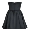Jadore – Schwarzes, trägerloses Minikleid aus Spitze und Satin Jadore – Schwarzes, trägerloses Minikleid aus Spitze und Satin