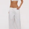 Jae Weiße Baumwollhose mit weitem Bein Jae Weiße Baumwollhose mit weitem Bein