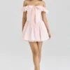 Jaide Rosa Stretch-Baumwoll-Mini-Korsetts-Kleid mit schulterfreiem Ausschnitt