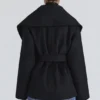 James – Schwarze Jacke mit Schalkragen aus Wolle James – Schwarze Jacke mit Schalkragen aus Wolle