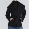 James – Schwarze Jacke mit Schalkragen aus Wolle James – Schwarze Jacke mit Schalkragen aus Wolle