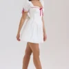 Jana Weißes Mini-Kleid mit Puffärmeln und Broderie Anglaise Jana Weißes Mini-Kleid mit Puffärmeln und Broderie Anglaise