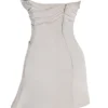 Jasmine Oyster Drapiertes trägerloses Korsetts-Kleid