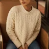 Jasper Cream Chunky Cable Knit Pullover Jasper Cream Chunky Cable Knit Pullover
