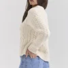 Jasper Cream Chunky Cable Knit Pullover Jasper Cream Chunky Cable Knit Pullover