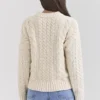 Jasper Cream Chunky Cable Knit Pullover Jasper Cream Chunky Cable Knit Pullover