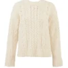 Jasper Cream Chunky Cable Knit Pullover Jasper Cream Chunky Cable Knit Pullover