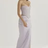 Jia Grauer Satin-Maxirock mit Raffungen Jia Grauer Satin-Maxirock mit Raffungen