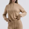 Jionni Hoodie aus Kaschmirmischung in Camel