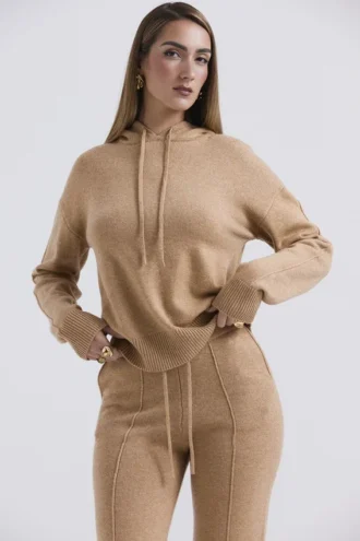Jionni Hoodie aus Kaschmirmischung in Camel