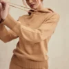 Jionni Hoodie aus Kaschmirmischung in Camel