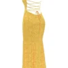 Joan Apricot Maxikleid mit Schnürung am Rücken Joan Apricot Maxikleid mit Schnürung am Rücken