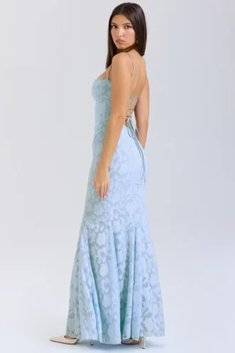 Joan Bluebell Maxikleid mit Schnürung am Rücken