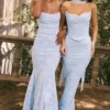 Joan Bluebell Maxikleid mit Schnürung am Rücken