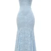 Joan Bluebell Maxikleid mit Schnürung am Rücken