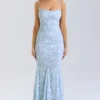 Joan Bluebell Maxikleid mit Schnürung am Rücken