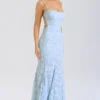 Joan Bluebell Maxikleid mit Schnürung am Rücken