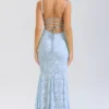 Joan Bluebell Maxikleid mit Schnürung am Rücken