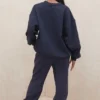 Jogginghose mit Fleece-Rückseite in Sky Navy Jogginghose mit Fleece-Rückseite in Sky Navy
