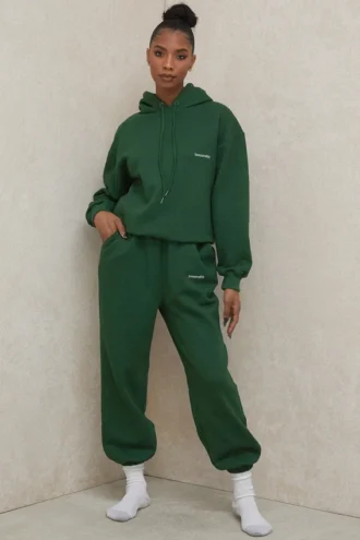 Jogginghose „Sky Green“ mit Fleece-Rückseite