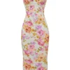 Josefina Elfenbeinfarbenes Maxikleid mit Blumenmuster Josefina Elfenbeinfarbenes Maxikleid mit Blumenmuster
