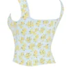 Juana – Baumwoll-Oberteil in zartem Blau mit Vintage-Blumenprint Juana – Baumwoll-Oberteil in zartem Blau mit Vintage-Blumenprint