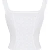Juana Weißes Oberteil mit Broderie Anglaise Juana Weißes Oberteil mit Broderie Anglaise