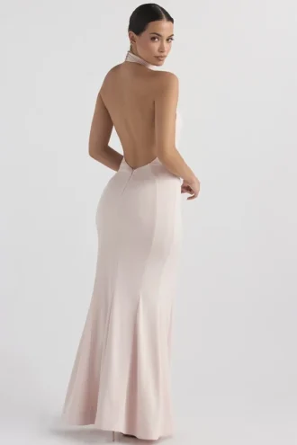 Juliette Blush Neckholder-Abendkleid