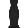 Juniper Schwarzes Midi-Kleid mit Schößchen Juniper Schwarzes Midi-Kleid mit Schößchen