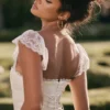 Kaia Elfenbeinfarbenes A-Linien-Mini-Kleid