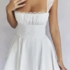 Kaia Elfenbeinfarbenes A-Linien-Mini-Kleid
