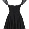 Kaia Schwarzes A-Linien-Minikleid Kaia Schwarzes A-Linien-Minikleid