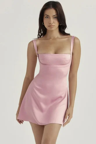 Kara Pink Quartz Minikleid