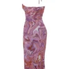 Kasia Lila Midi-Kleider mit Cut-outs