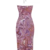 Kasia Lila Midi-Kleider mit Cut-outs