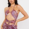 Kasia Lila Midi-Kleider mit Cut-outs