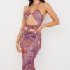 Kasia Lila Midi-Kleider mit Cut-outs