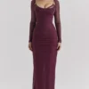Katarina Maxikleid in Weinrot Katarina Maxikleid in Weinrot
