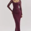Katarina Maxikleid in Weinrot Katarina Maxikleid in Weinrot