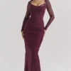 Katarina Maxikleid in Weinrot Katarina Maxikleid in Weinrot