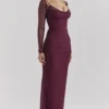 Katarina Maxikleid in Weinrot Katarina Maxikleid in Weinrot
